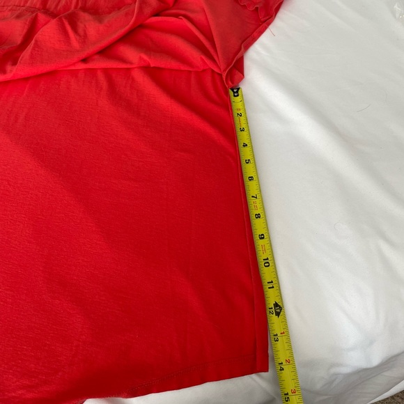 NATURAL LIFE "Hangout" 100% Cotton Orangey Red Oversized Midi Dress XS/S - Picture 12 of 13